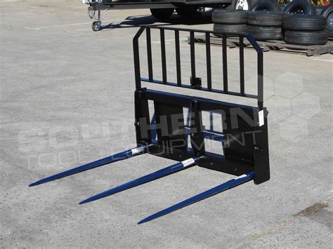 bale spear for skid steer loader|front end loader bale forks.